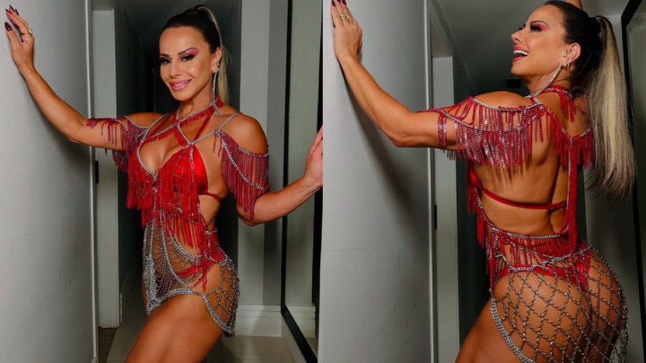 Viviane Araújo aposta em look ousado para tentativa de Carnaval