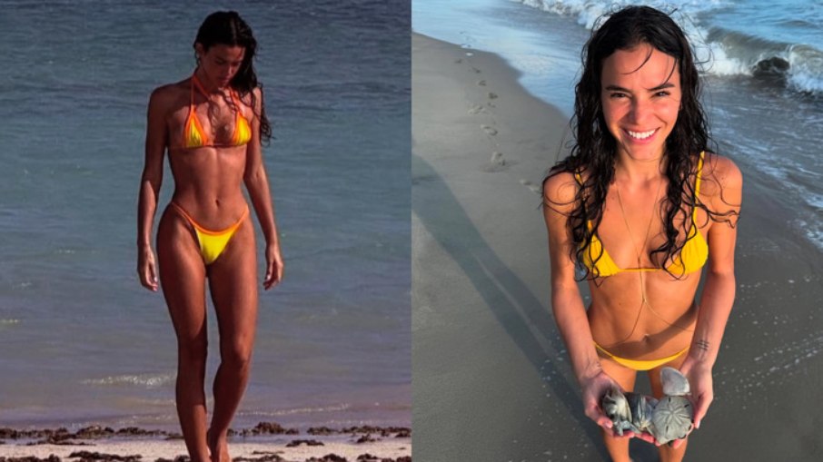 Bruna Marquezine posta fotos de viagem e ganha loa de João Gui