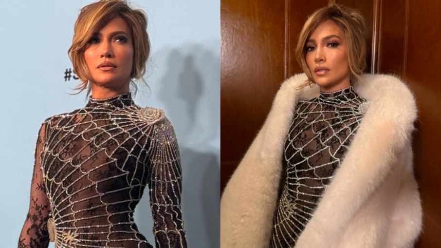 JLo exibe curvas ao surgir com vestido justíssimo em evento