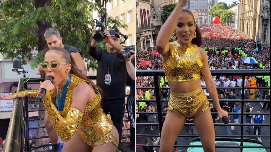 Anitta comanda conjunto no Rio com homenagem a Rebeca Andrade