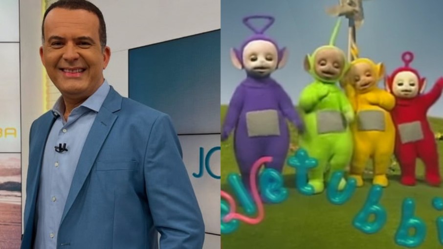 Apresentador expõe trabalho na faculdade: ‘Eu era um Teletubbie’