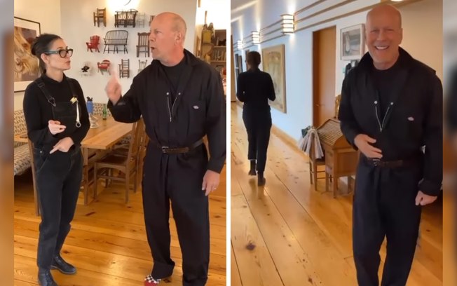 Bruce Willis surge dançando com Demi Moore e vídeo emociona web